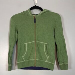 Mini Boden Green Heathered Zip Up Sweatshirt Hoodie Boys Girls Size 8-9 Years